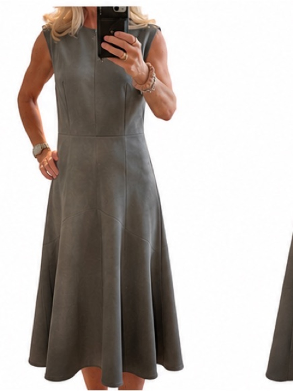 Ann Taylor a line faux suede dress